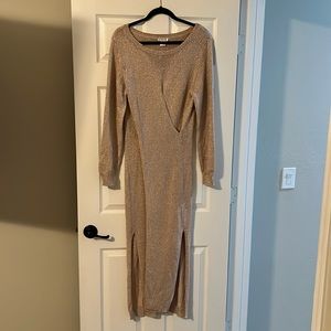 Venus pink and champagne long sleeve multiple slip gown